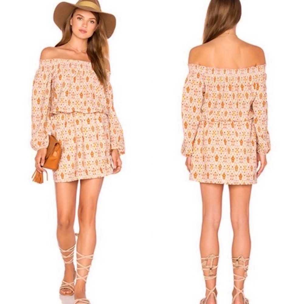 SANCTUARY Smocked Off The Shoulder Dress - M